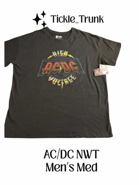AC/DC Men's Med NWT Black Graphic Band T-Shirt